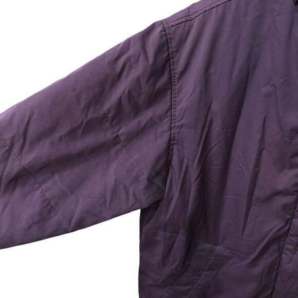 VTG Eddie Bauer Goose Down Fur Collar Women's Trench Coat Parka Size XL Purple‎ - Picture 12 of 14